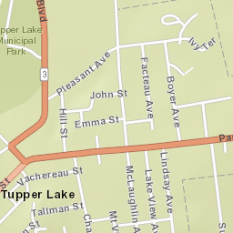 Tupper Lake New York Street Map