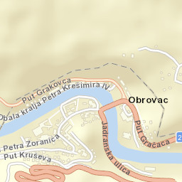 Obrovac Street Map