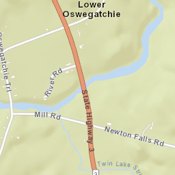 Lower Oswegatchie New York Street Map