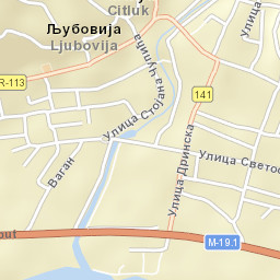 Ljubovija Street Map