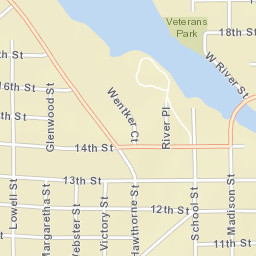 Madison St, Two Rivers, WI 54241 Street Map