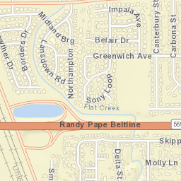Northwest Expressway & Randy Pape Beltline Street Map