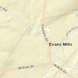 Evans Mills New York Street Map