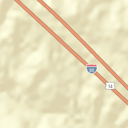 Interstate 90, Wasta, SD 57791, USA Street Map