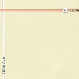 South Dakota 34 Wessington Springs Street Map