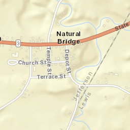 Natural Bridge New York Street Map