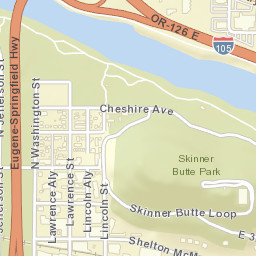 Bike Path, Eugene, OR 97401, USA Street Map