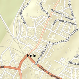 Knin Street Map