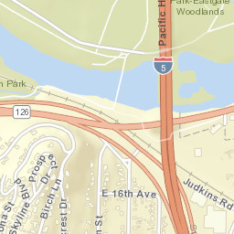 Interstate 5, Eugene, OR 97401, USA Street Map