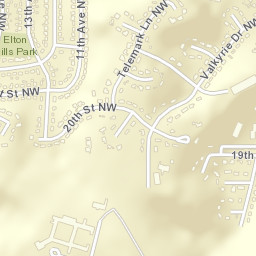 2001-2099 Telemark Court Northwest Rochester MN Street Map
