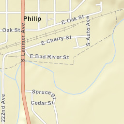 116-198 Howard Avenue Philip SD Street Map