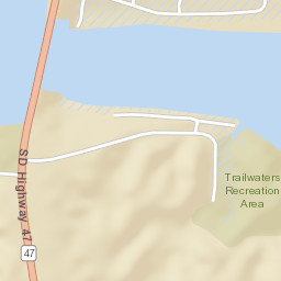 South Dakota 47, Fort Thompson, SD Street Map