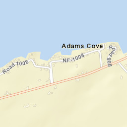 Adams Cove New York Street Map