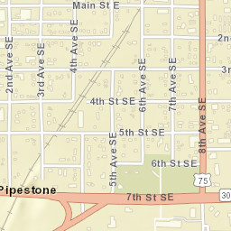 501-659 7th St SE, Pipestone, MN 56164 Street Map