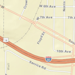 519-599 Main Street, Wall, SD 57790 Street Map