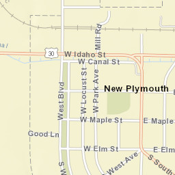 101-125 S Hawthorne Ave, New Plymouth, ID Street Map
