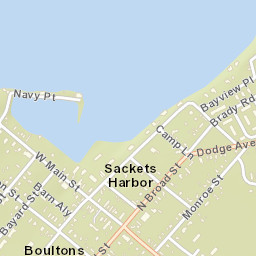 Sackets Harbor New York Street Map