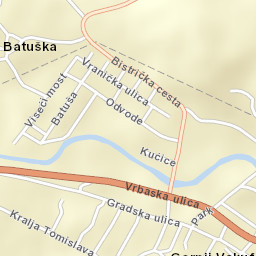 Gornji Vakuf Street Map