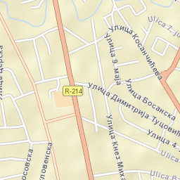 Ćuprija Street Map