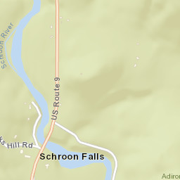 Schroon Falls New York Street Map