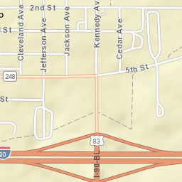 Interstate 90 Business, Murdo, SD 57559 Street Map