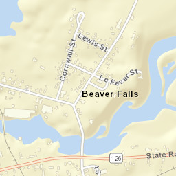 Beaver Falls New York Street Map