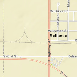 200-298 Dirks Ave, Reliance, SD 57569 Street Map