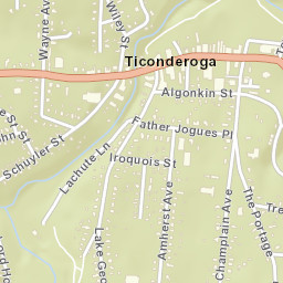 Ticonderoga New York Street Map