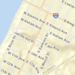 Interstate 90 Business, Chamberlain, SD 57325, USA Street Map