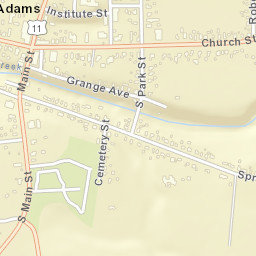 Adams New York Street Map