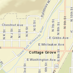 303 East Main Street, Cottage Grove, OR Street Map
