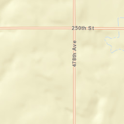 47801-47899 250th Street, Garretson, SD Street Map