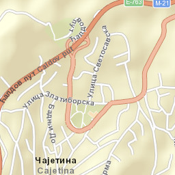 Čajetina Street Map