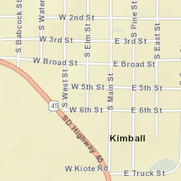 Highway 16 Kimball SD 57355 Street Map