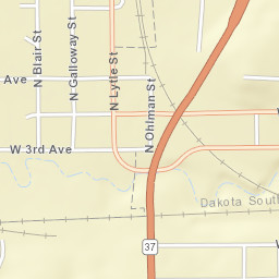 State Highway 37, Mitchell, SD 57301, USA Street Map