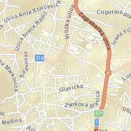 Sinj Street Map
