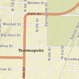 100-144 North 6th Street, Thermopolis, WY Street Map