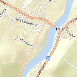 Trilj Street Map
