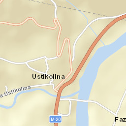 Ustikolina Street Map