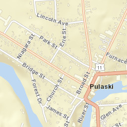 Pulaski New York Street Map