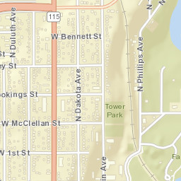 201-299 East Falls Park Drive Sioux Falls SD Street Map
