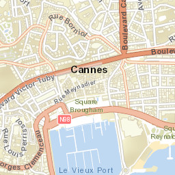 Cannes Street Map