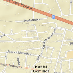 Kaštel Gomilica Street Map