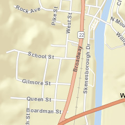Whitehall New York Street Map