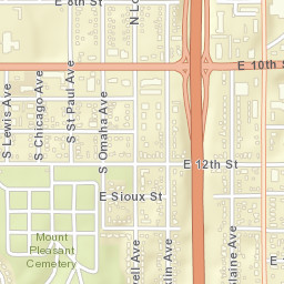 2000-2098 E 12th St Sioux Falls SD Street Map