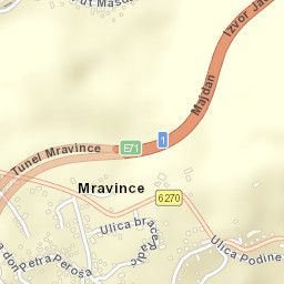 Mravince Street Map