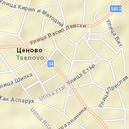 Tsenovo Street Map