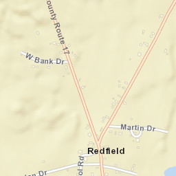 Redfield New York Street Map