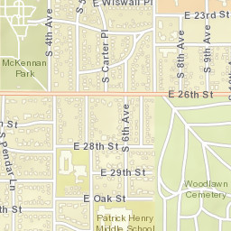 1601 South 2nd Avenue, Sioux Falls, SD Street Map