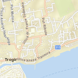 Grad Trogir Street Map